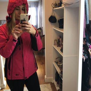 Pink ski jacket